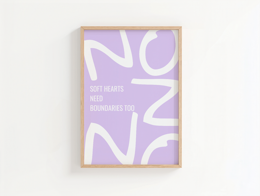 Soft Hearts Need Boundaries Poster