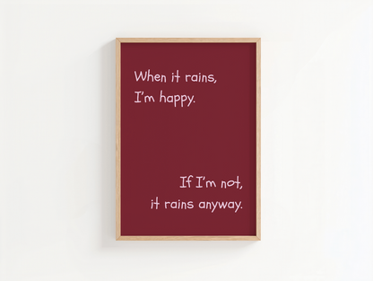 If It Rains Poster