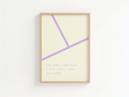 Tennis Court Poster